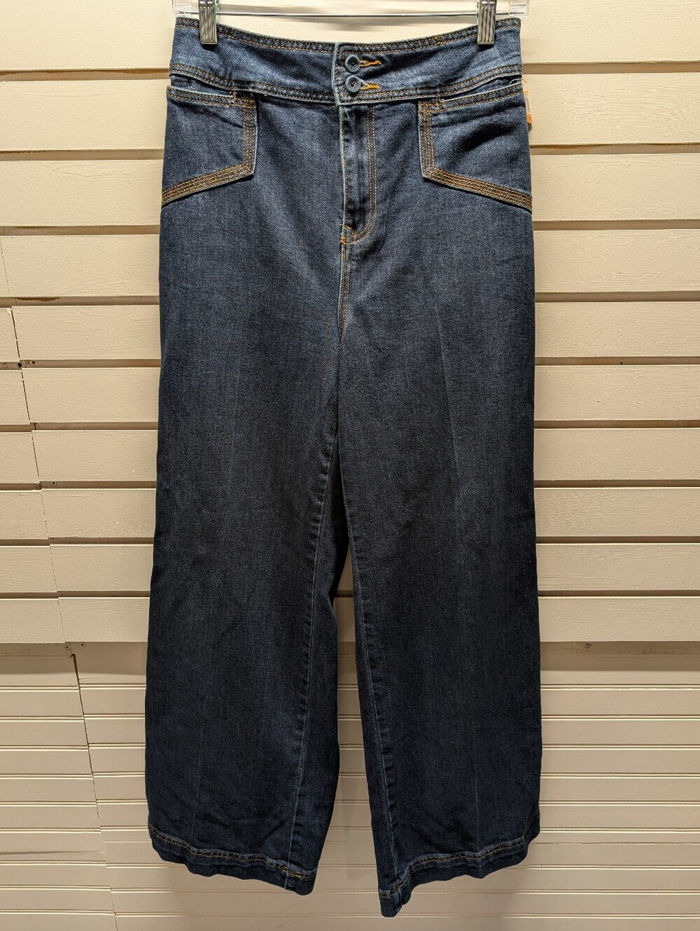 House of Harlow 1960 High-Waist Wide Leg Cinch Back Jeans, Size: 28 EUC